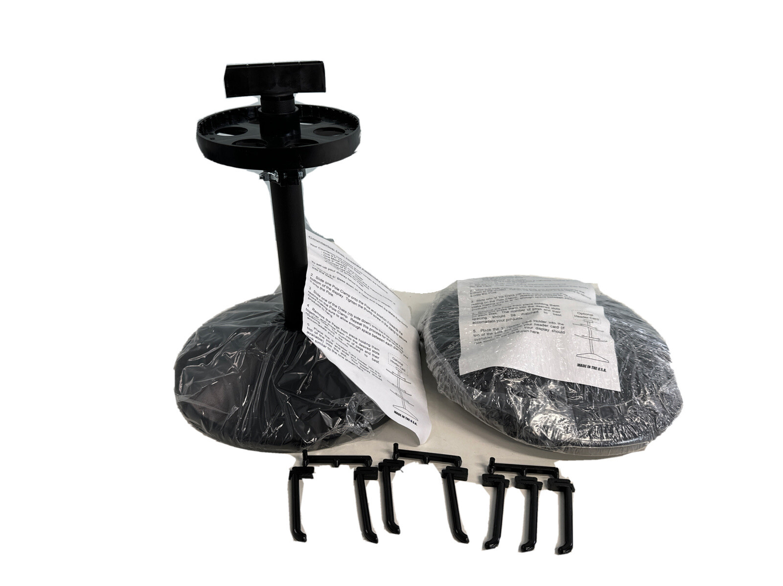 1 Tier Spinner Display Counter top Black NEW 9.5"x11.5" Made in USA Set of 2