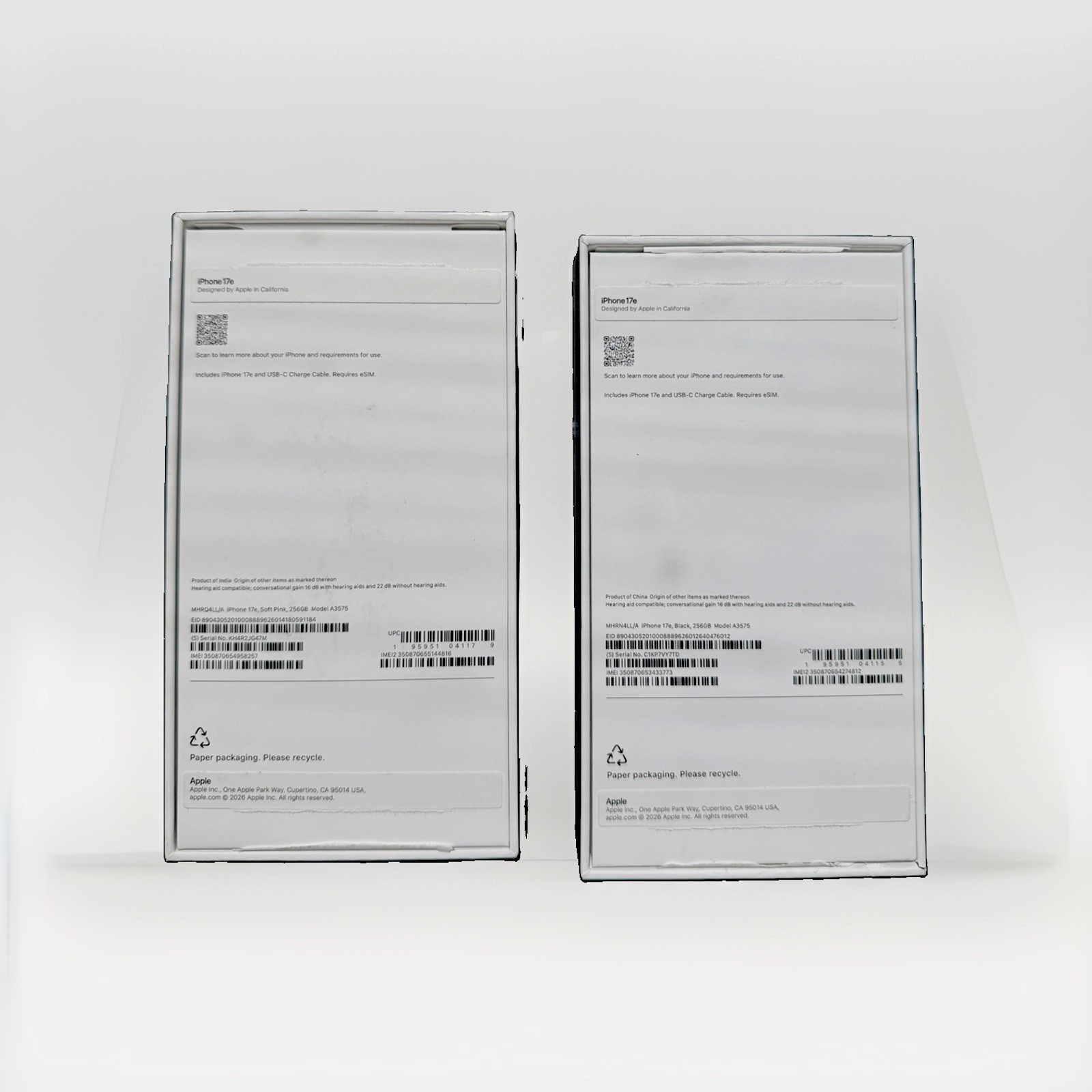 Three iPhone 17 Boxes