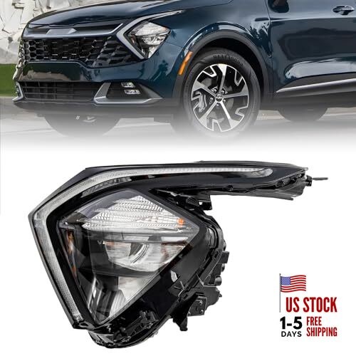 Headlight Assembly w/Reflector Compatible with 2022-2024 Kia Left Driver Side