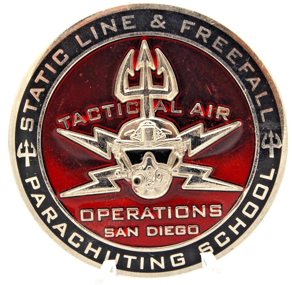 San Diego Tactical Air Operations Parachuting School Challenge Coin 1.75"