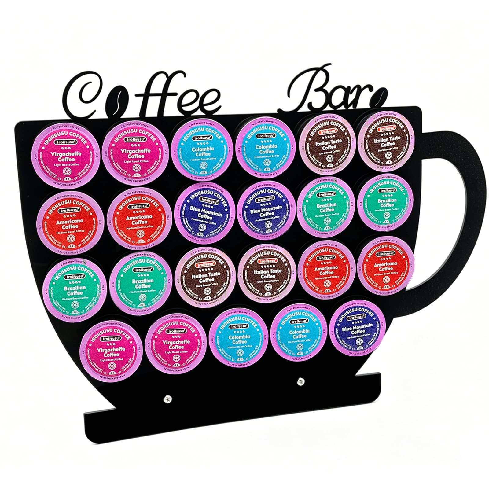 Acrylic K Cup Holder - 23 Coffee Pod Holder Organizer for Countertop