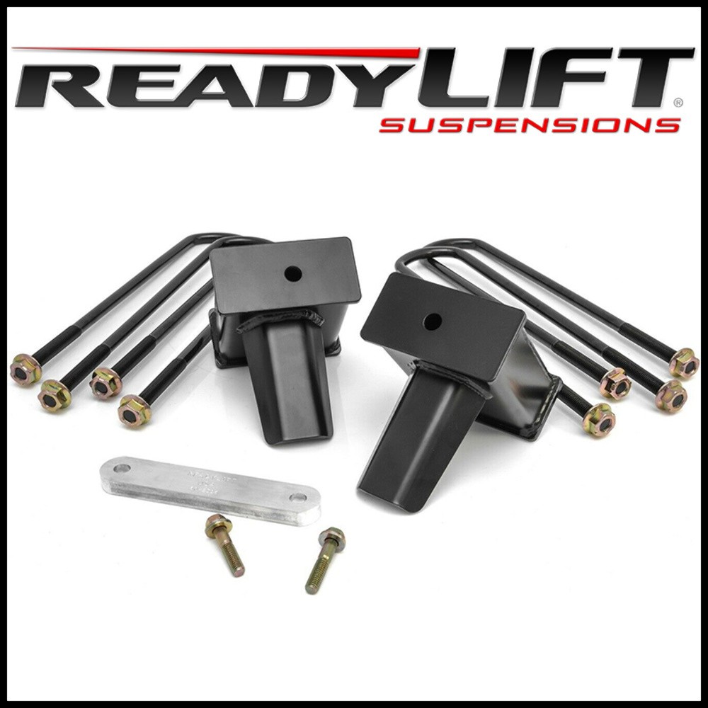 ReadyLift 5" Tall Flat Rear Block Kit for 17-24 F250 F350 4WD w/ 2pc Drive Shaft