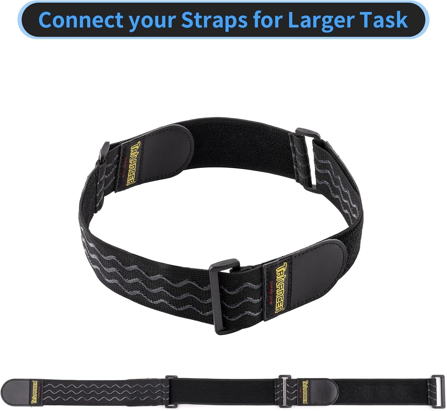 Versatile Heavy Duty Elastic Straps - 12" x 2" | 8 Pack, Securing Cables & More
