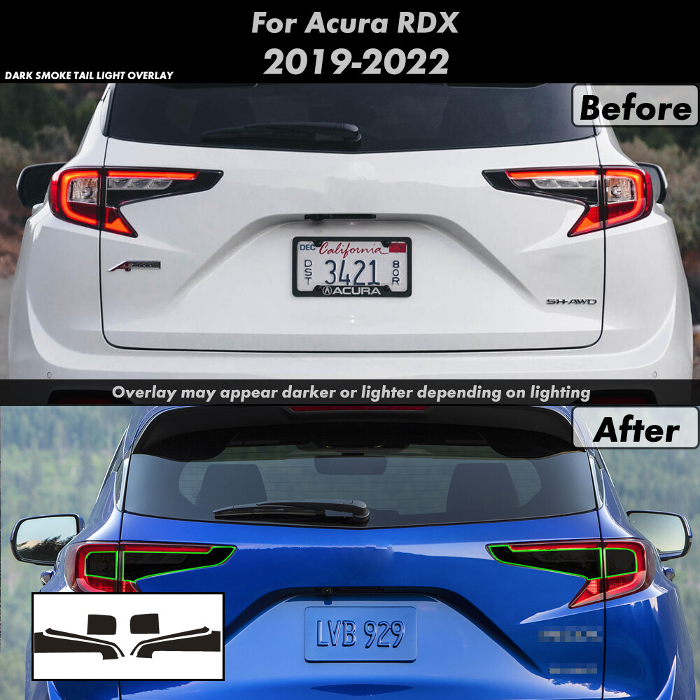 For Acura RDX 2019-2025 Tail Light Signal Overlays PreCut Vinyl Tint film