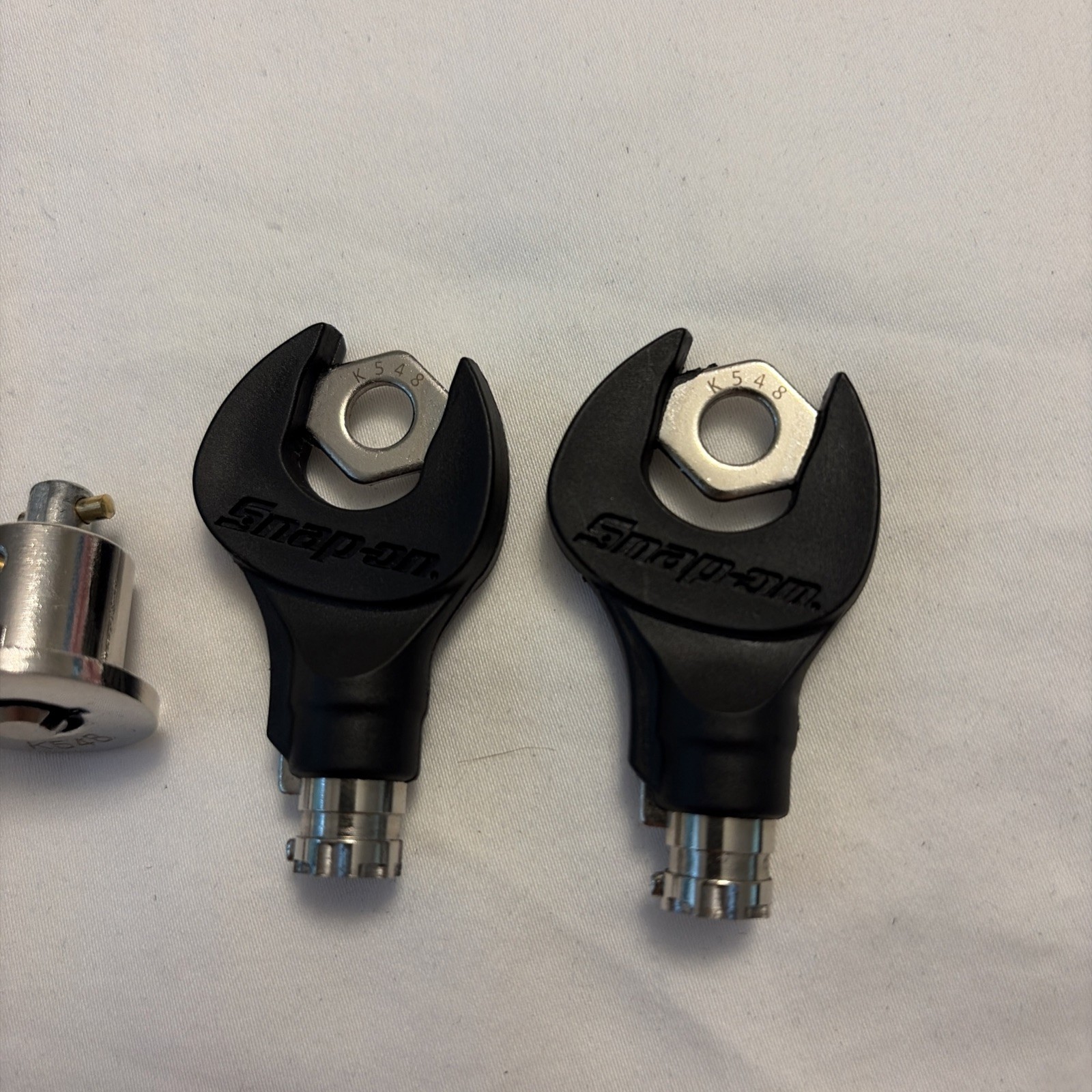 Snap On Flank Drive Lock Cylinder Key Set #K548 - 2 Keys