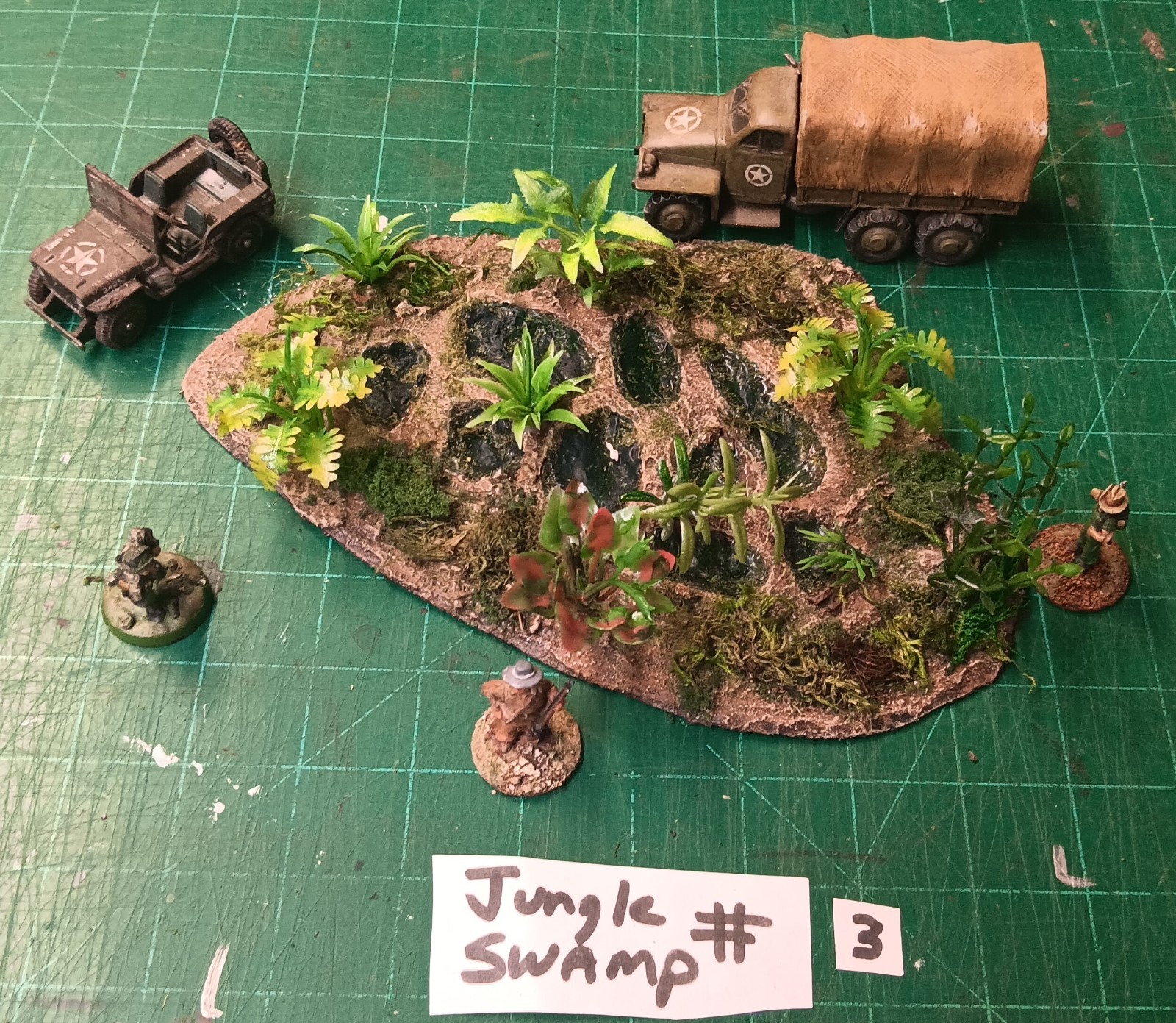 15mm 28mm FOW , Bolt action wargaming Large Jungle Swamp lot of 1 #3