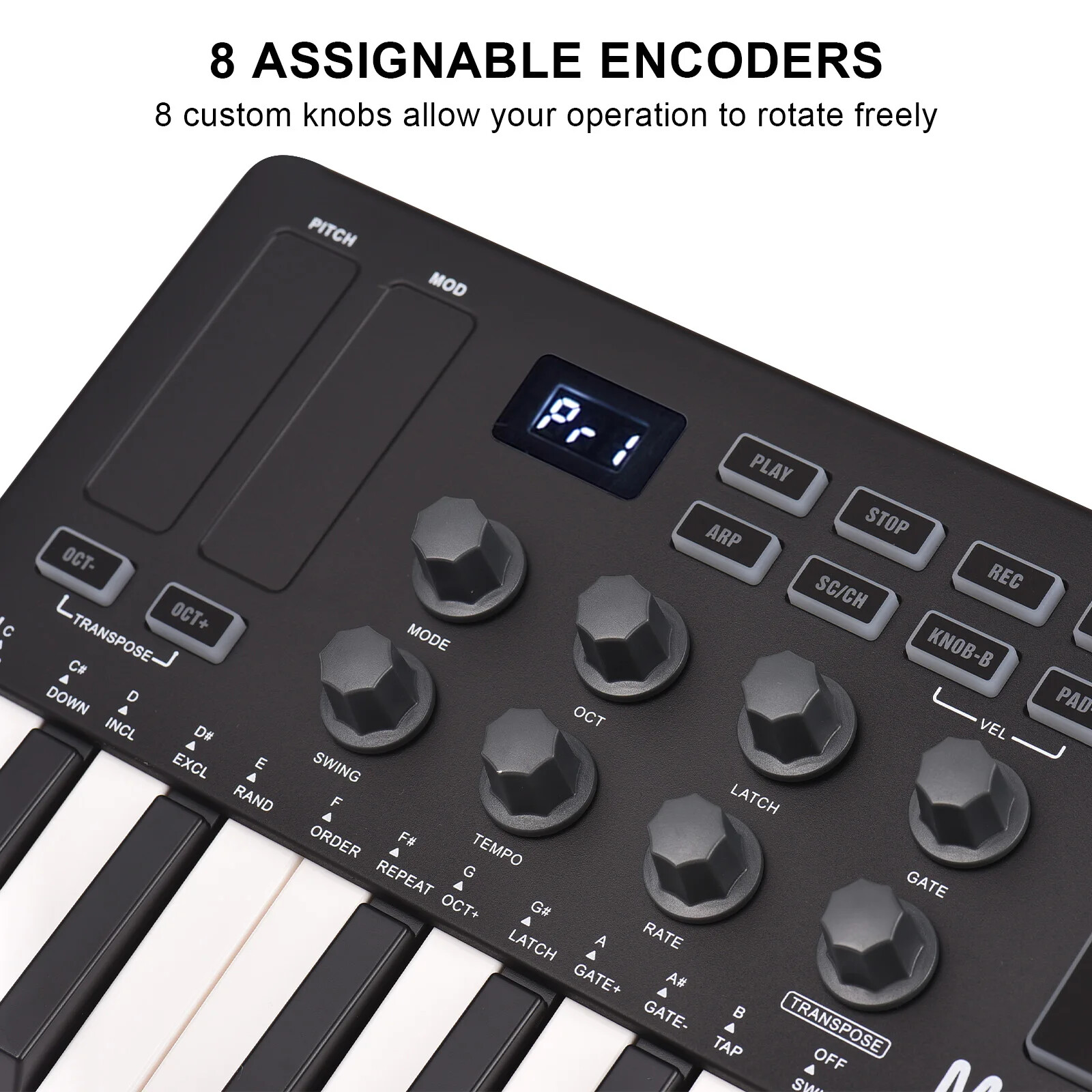 25-Key MIDI Controller Keyboard Mini Portable USB Music Arranger Keyboard