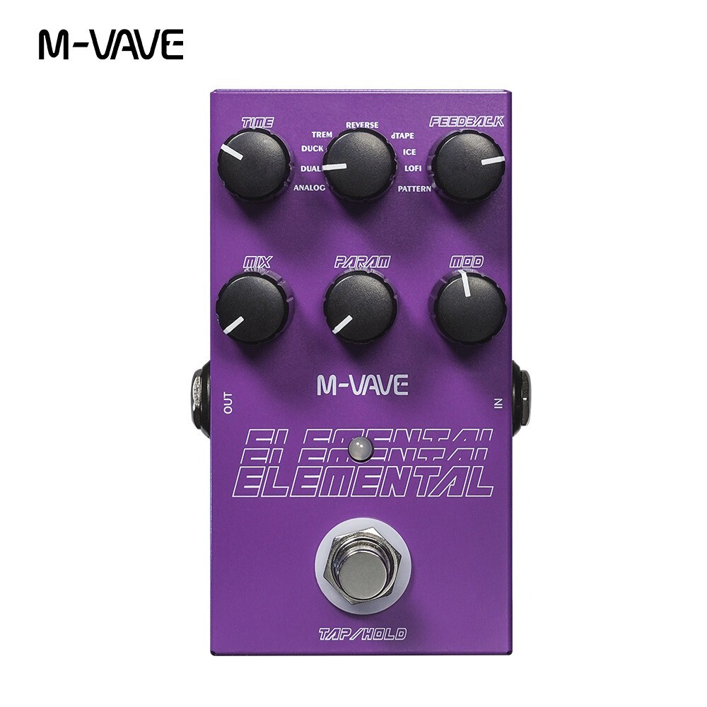 M-VAVE Elemental Digital Delay Guitar Effect Pedal Support for TAP and HOLD Mode