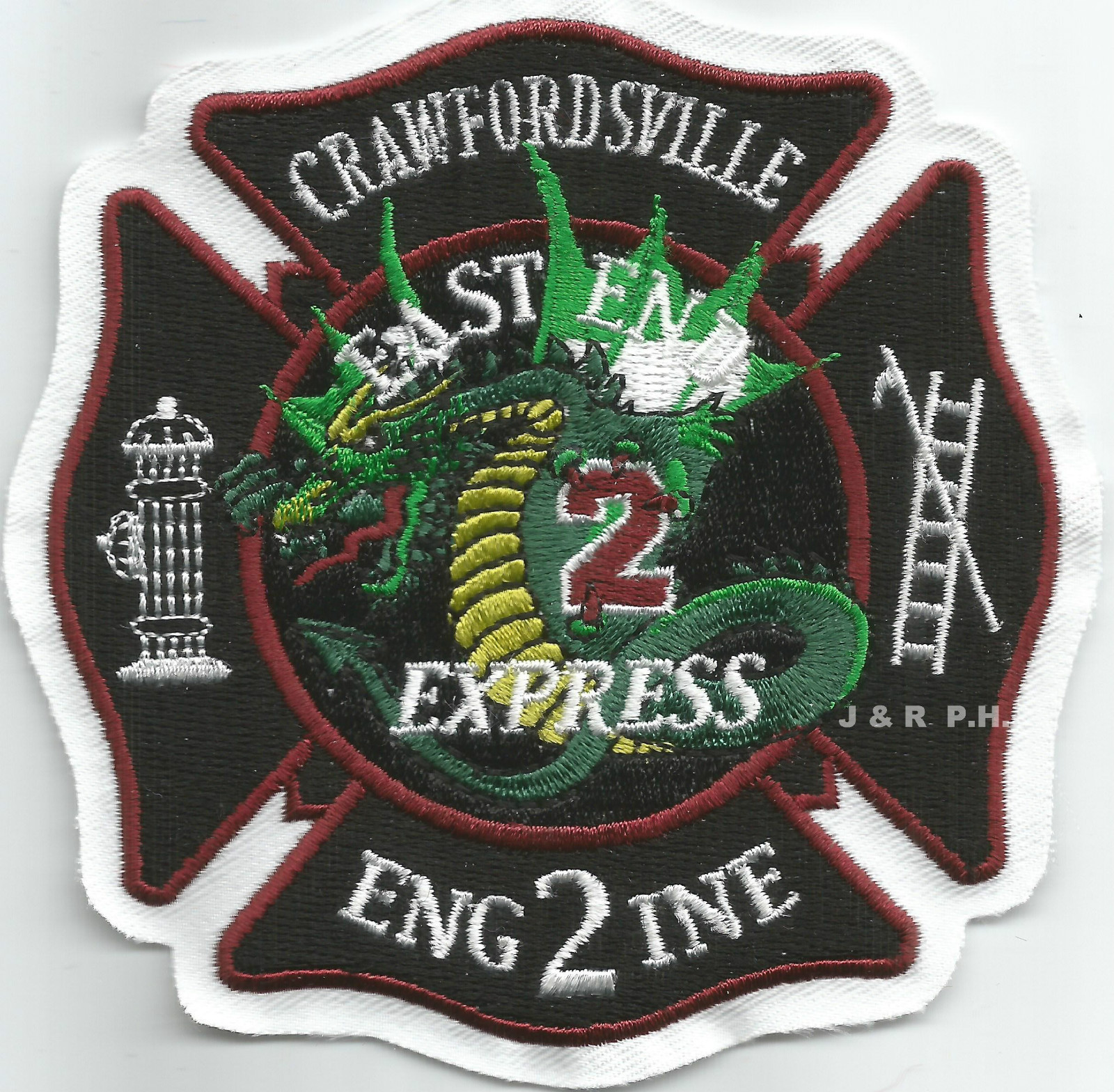 Crawfordsville  Station-2, IN  "East End Express"  (4" x 4" size) fire patch