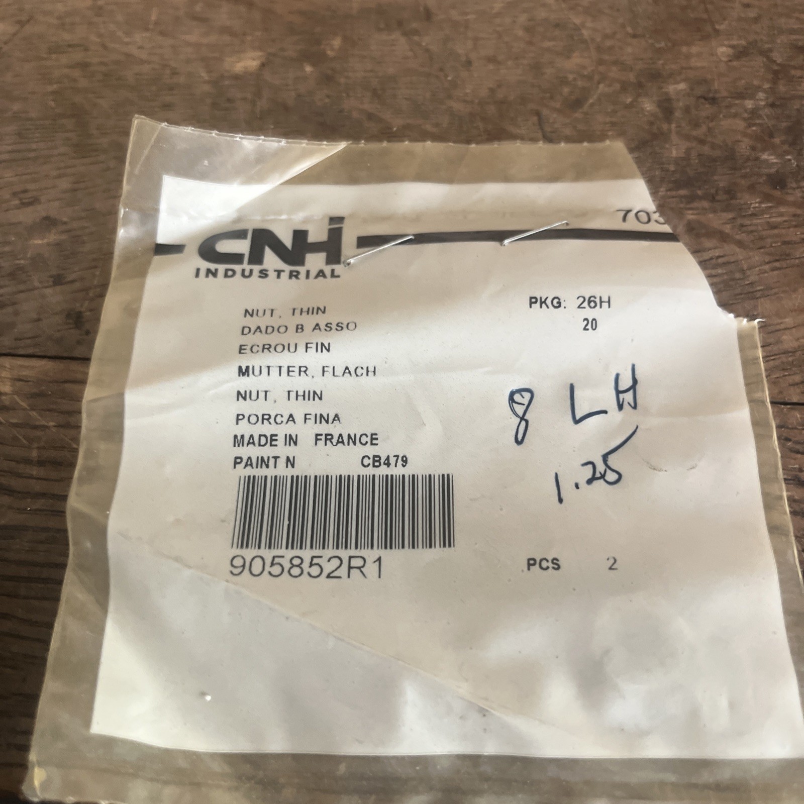 NOS Case IH OEM 905852R1 M8 LH Nut For 5120, 5130, 5140, 5220, 5230 Tractors
