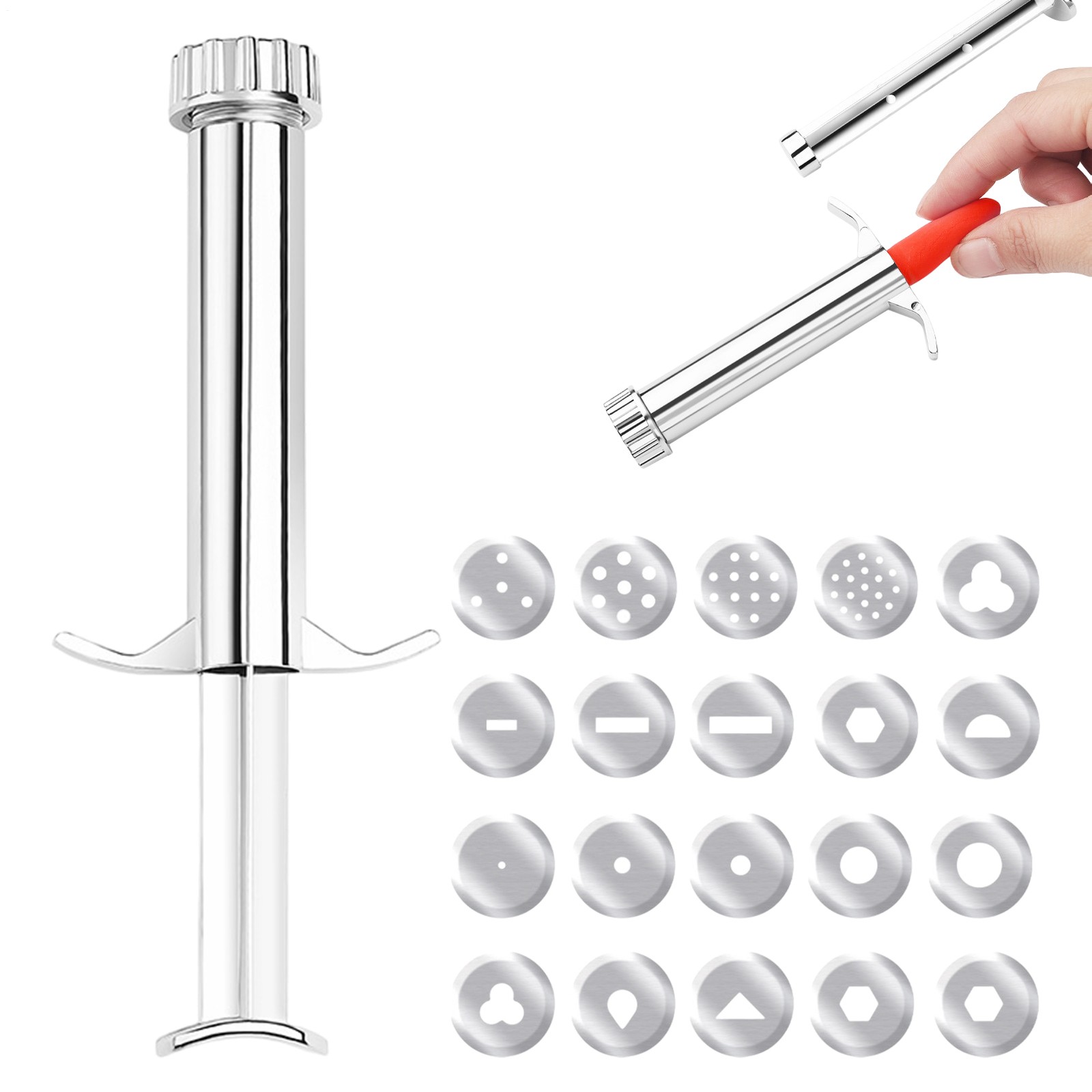 DIY Clay Extruder Craft Stainless Steel Clay Extruder Fondant Cake Slime Putty