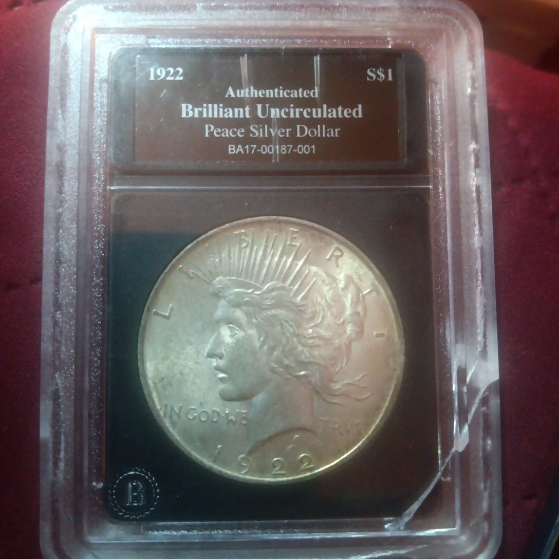 Authenticated 1922 Brilliant Uncirculated Peace Dollar Errors