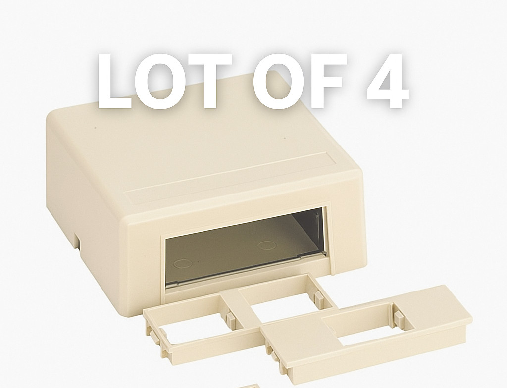 (4) Primex 135-0181 SpeedStar STAR558-52 Surface Mount Ivory Box Housing 2 -Port