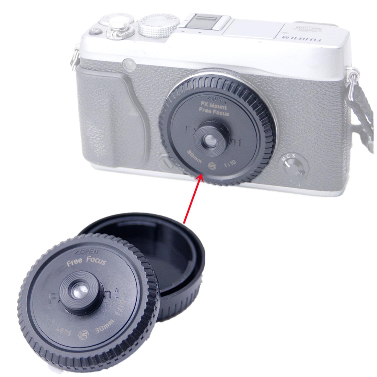 30mm F/10 Ultra Thin Wide Angle Focus Free Lens Body Cap for Fujifilm FX Mount q