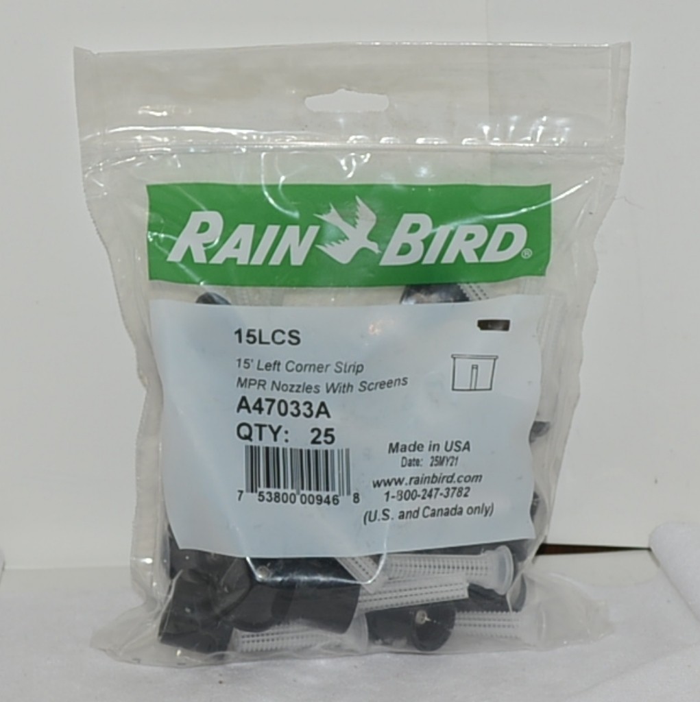 Rain Bird A47033A 15LCS 15 Ft Left Corner Strip MRP Nozzles Screens Pk 25
