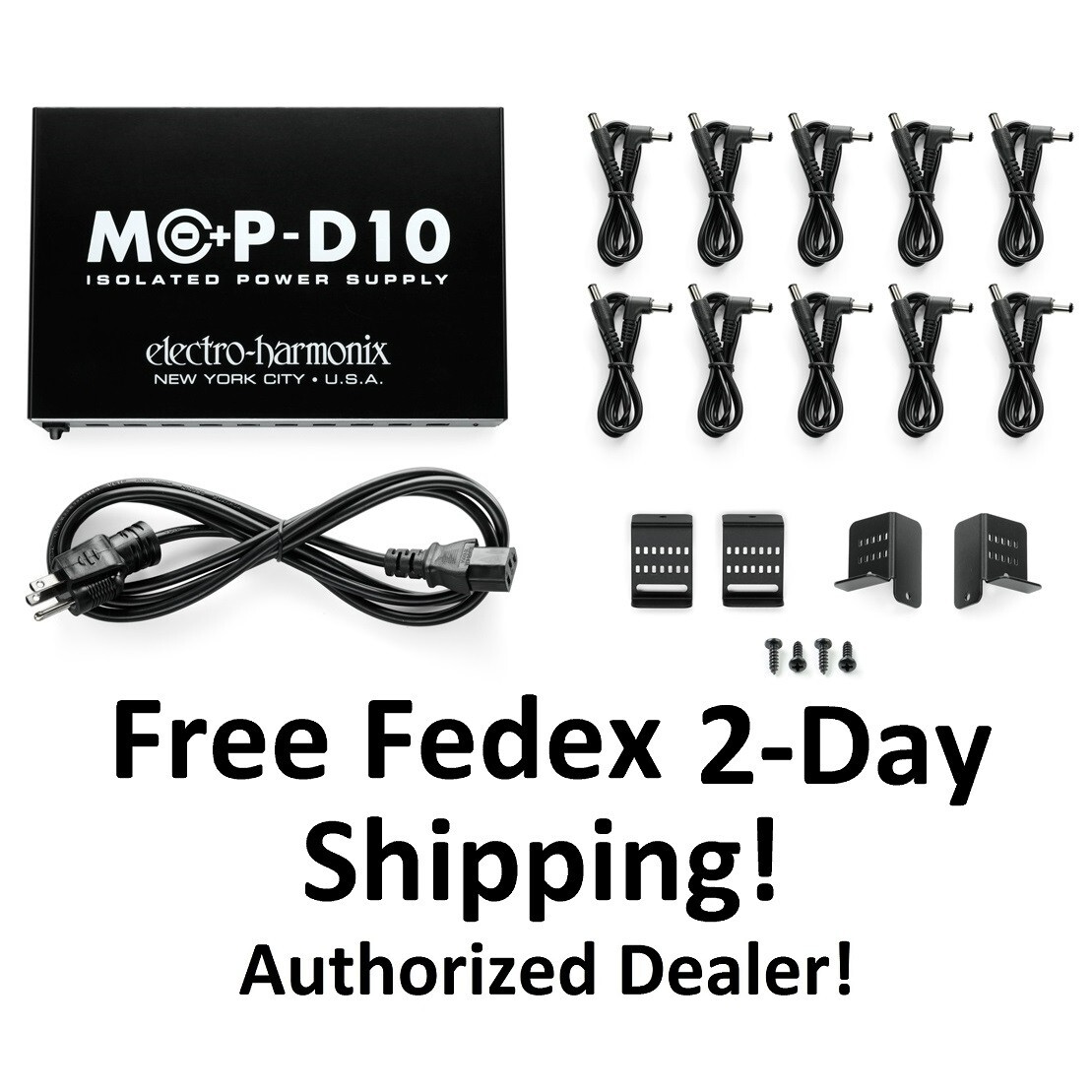 New Electro-Harmonix EHX MOP-D10 Isolated Guitar Effects Pedal Power Supply