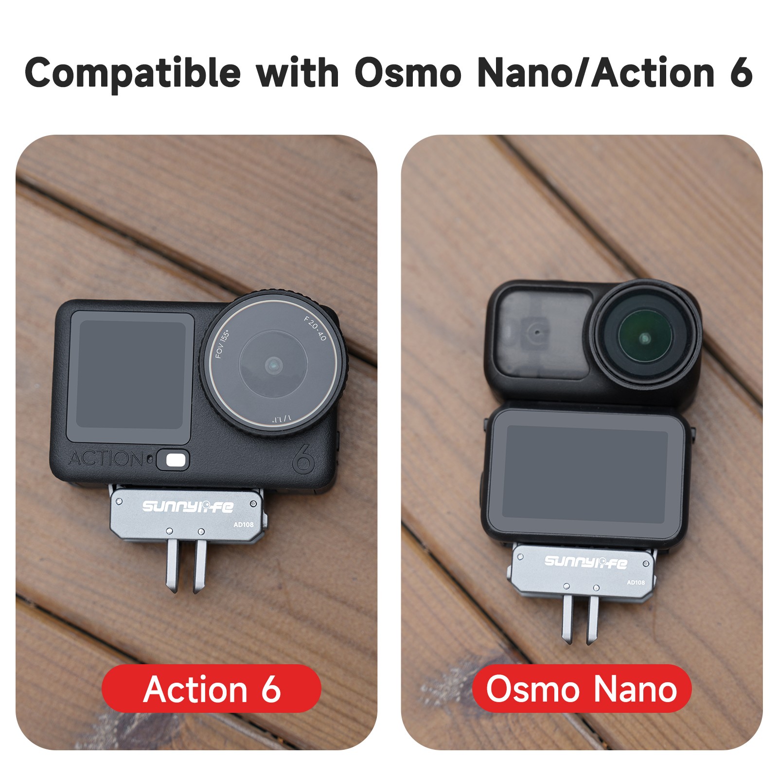 Magnetic Quick Release Mount Adapter For DJI Osmo Nano/Action 6 Camera Accessory