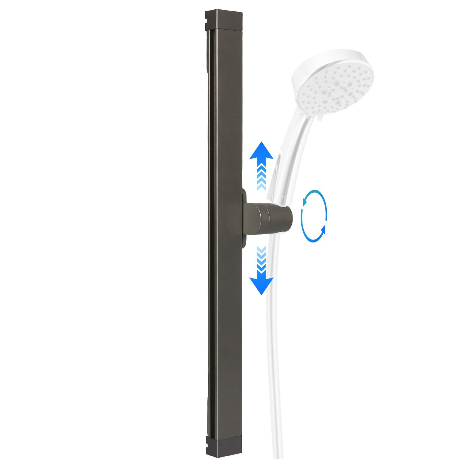 Shower Slide Bar with Height and Angle Adjustable Handheld Shower Head Holder...