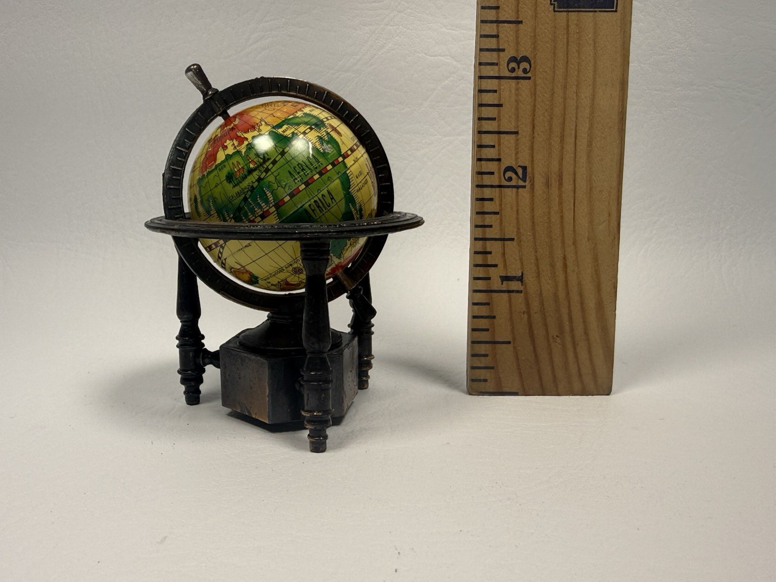 Vintage Die Cast Miniature Globe Pencil Sharpener