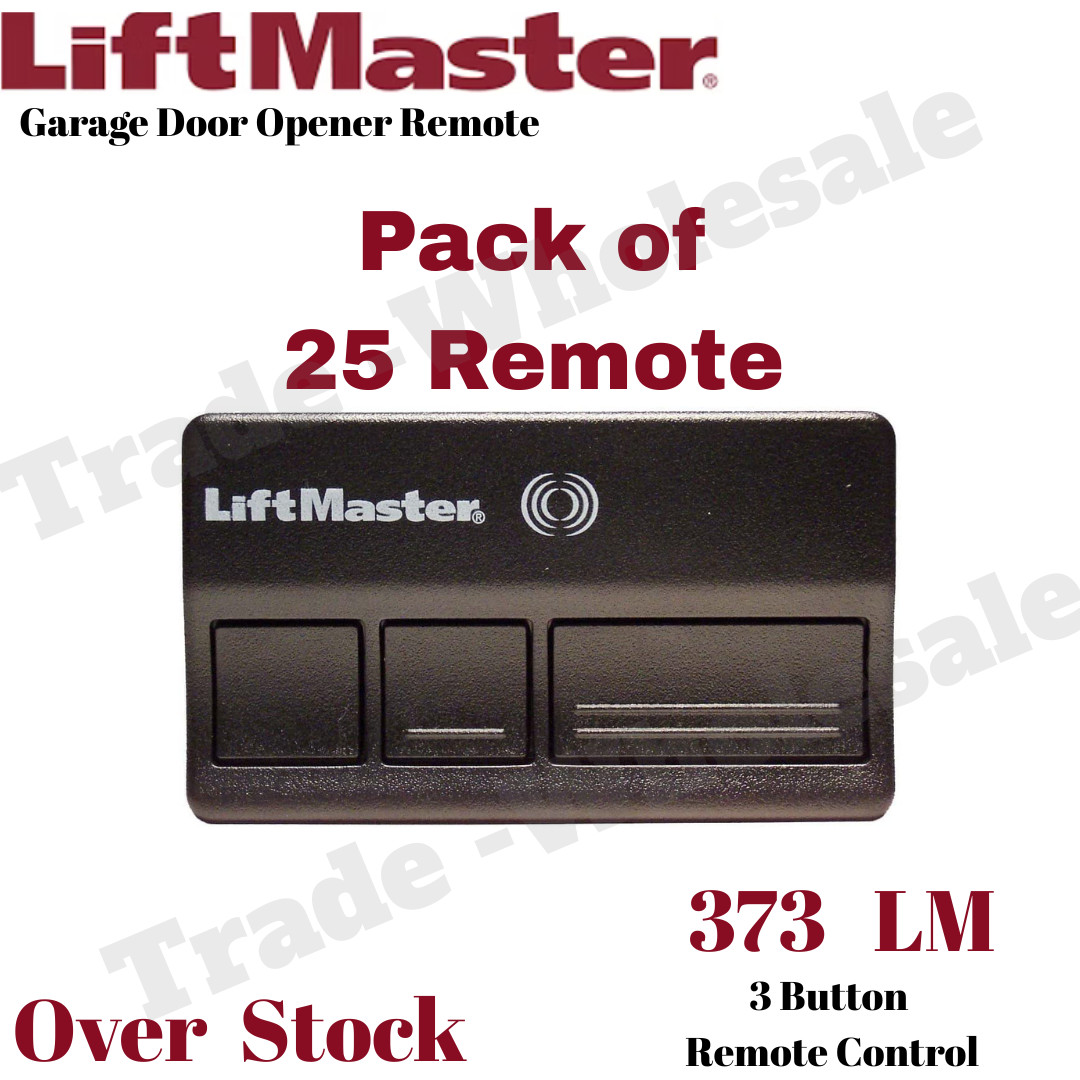 25 Pack LiftMaster 373LM Security+ 3 Button Garage Door Opener Remote Control