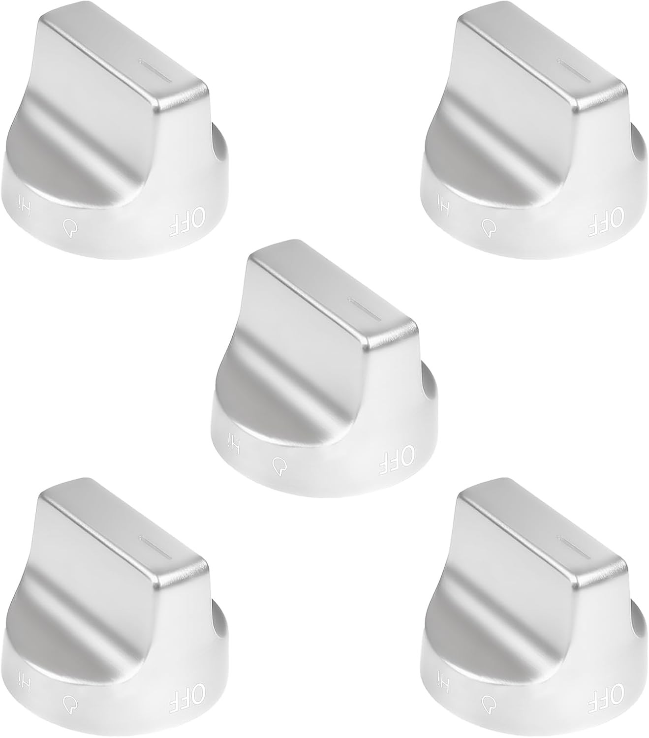 5 Pcs W11239985 W10850015 Gas Stove Knob for Whirlpool WFG550S0HZ0, WFG550S0LV1