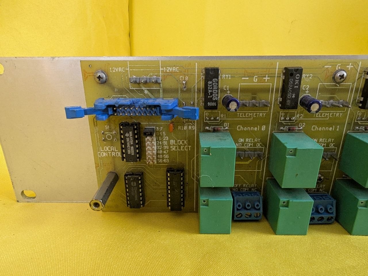 Sine Systems RP-8 Relay Panel 8 Channel Rack Mount Board Untested RE