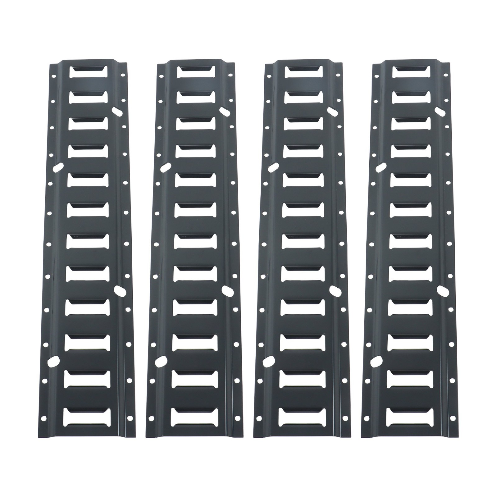 Universal 2FT E Track Rails 4 Pack Tie Down Anchor Kit Powder Coated Black