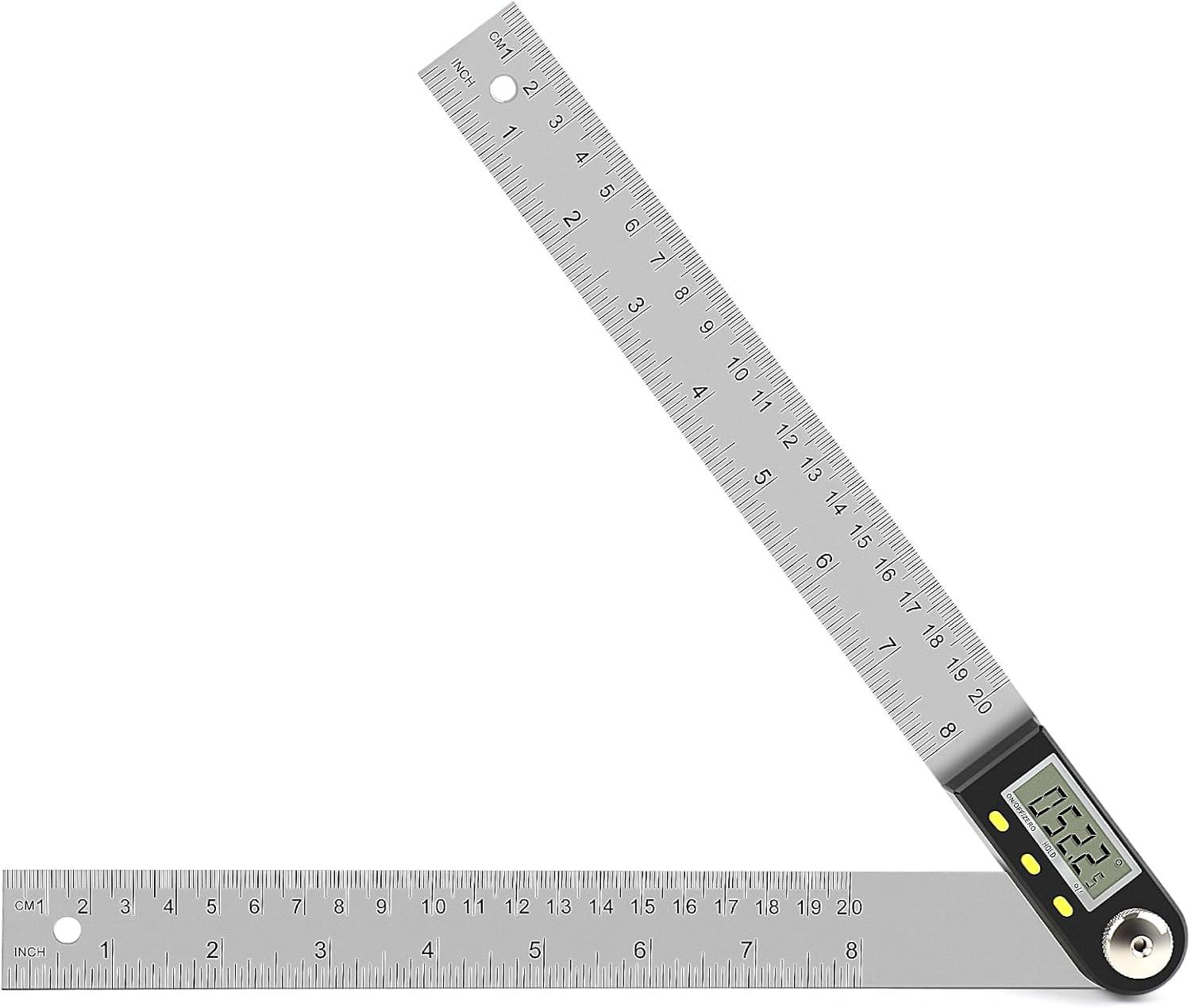 8 inch/200mm Digital Angle Finder Ruler - Stainless Steel Protractor for Woodwor