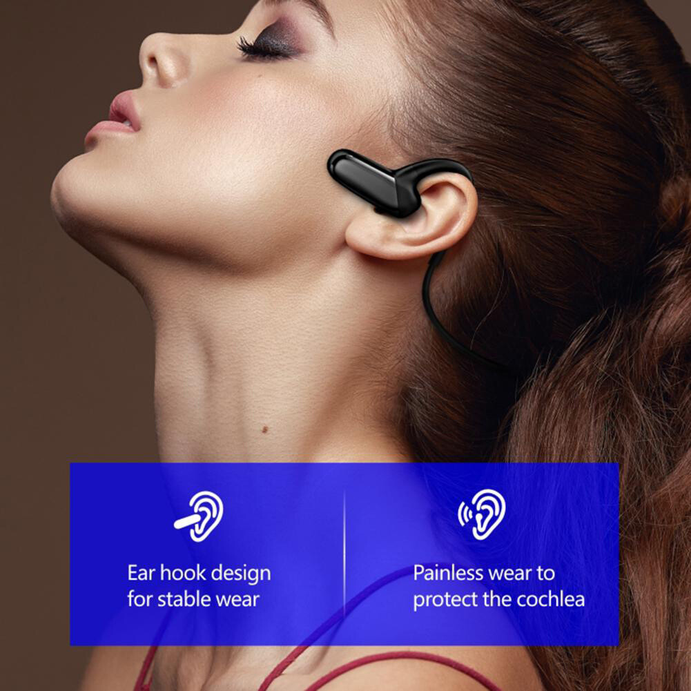 Bluetooth 5.0 Bone Conduction Headphones Sports Stereo Wireless Earphone Headset