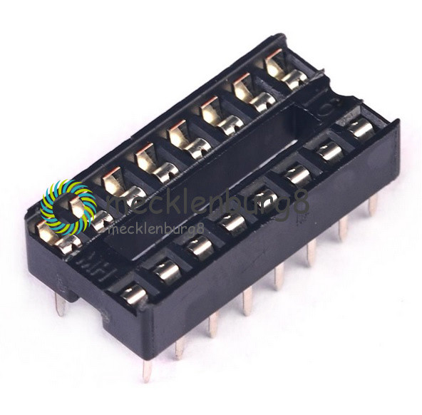10pcs 16pin DIP IC socket adaptor solder type socket pitch dual wipe contact