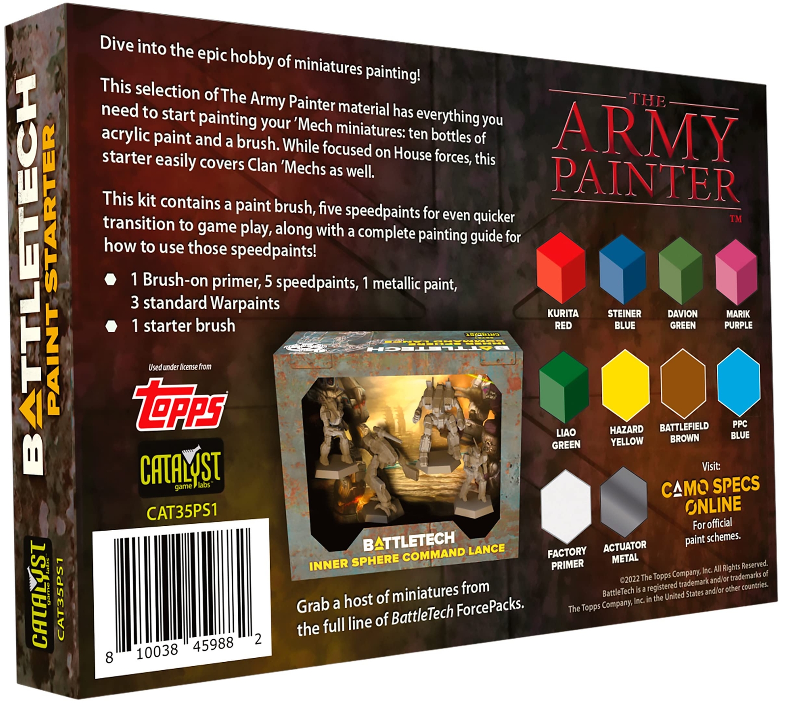 Battletech: Paint Starter Set For Mini-Figures