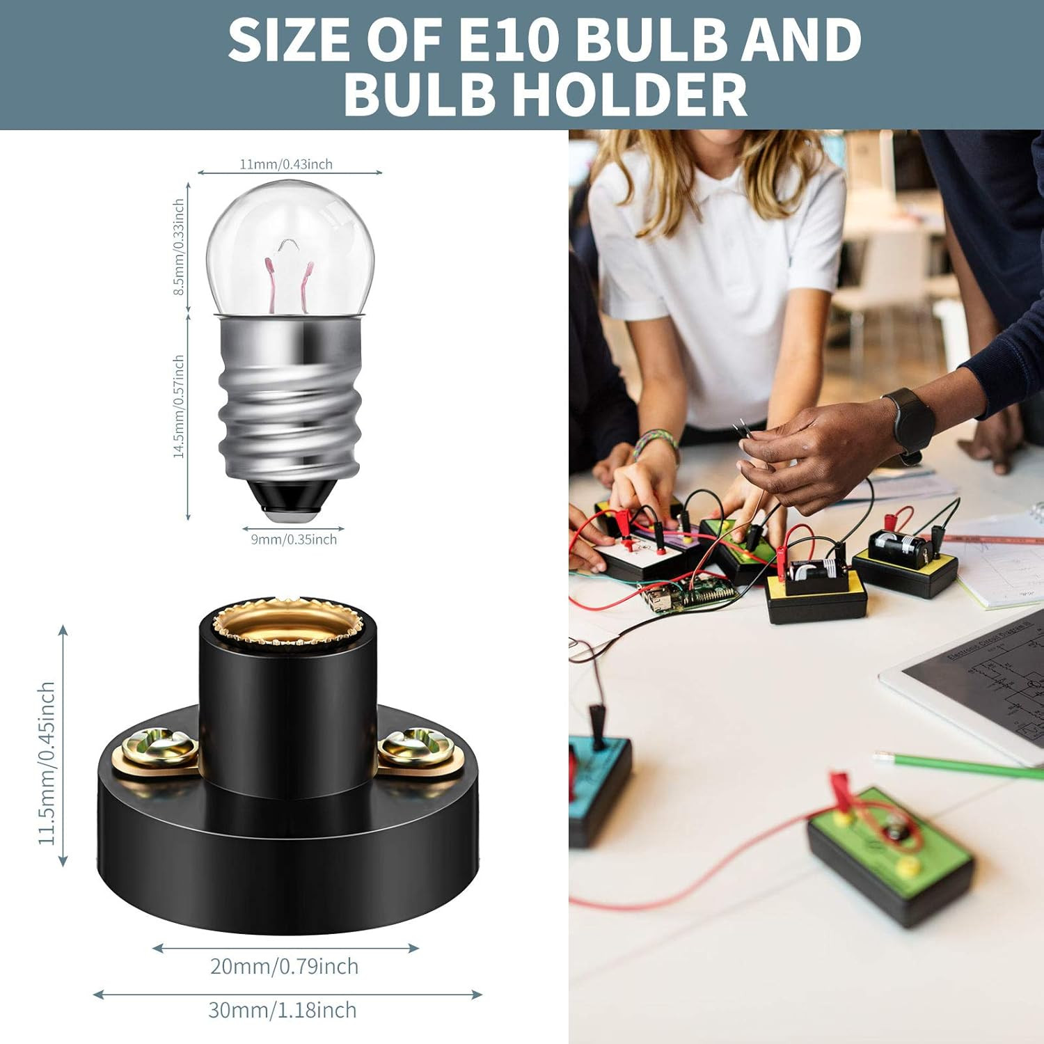 Honoson 30 Pieces E10 Screw Mini Bulbs Warm White Light and E10 Mini Screw Type