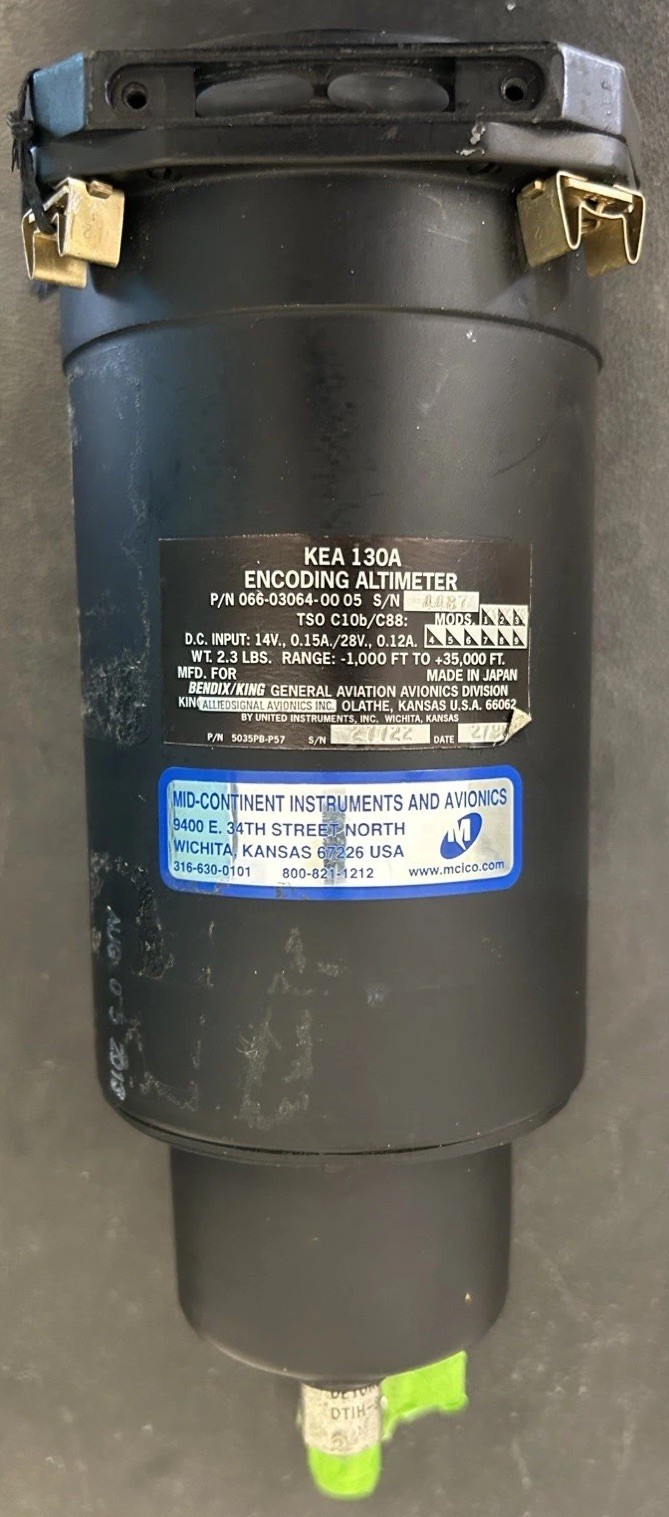Bendix King KEA 130A Encoding Altimeter - PN 066-03064-0005 - Tested Working
