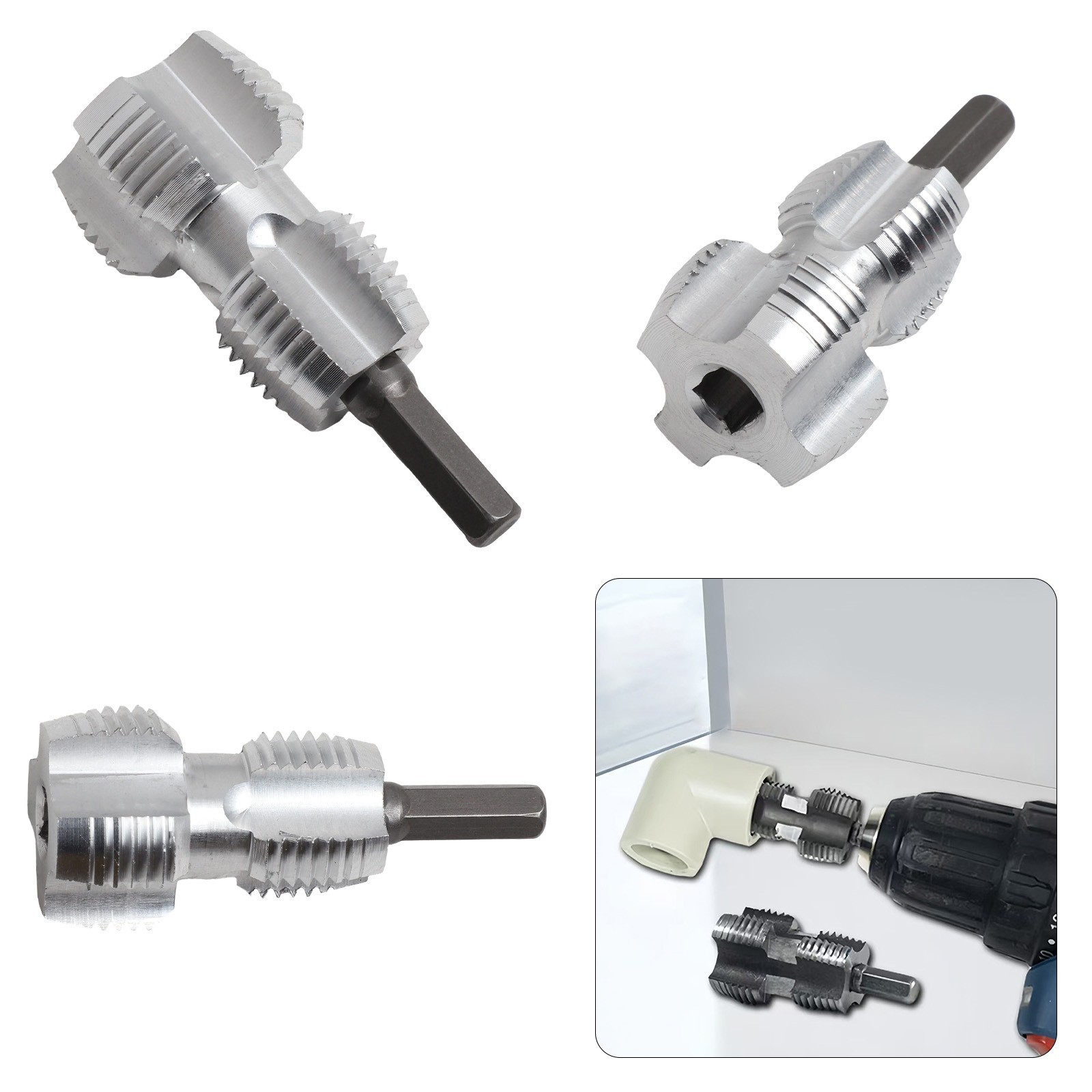 Threading Tool for For Pvc Water Pipes with 4 and 6 Point Compatibility