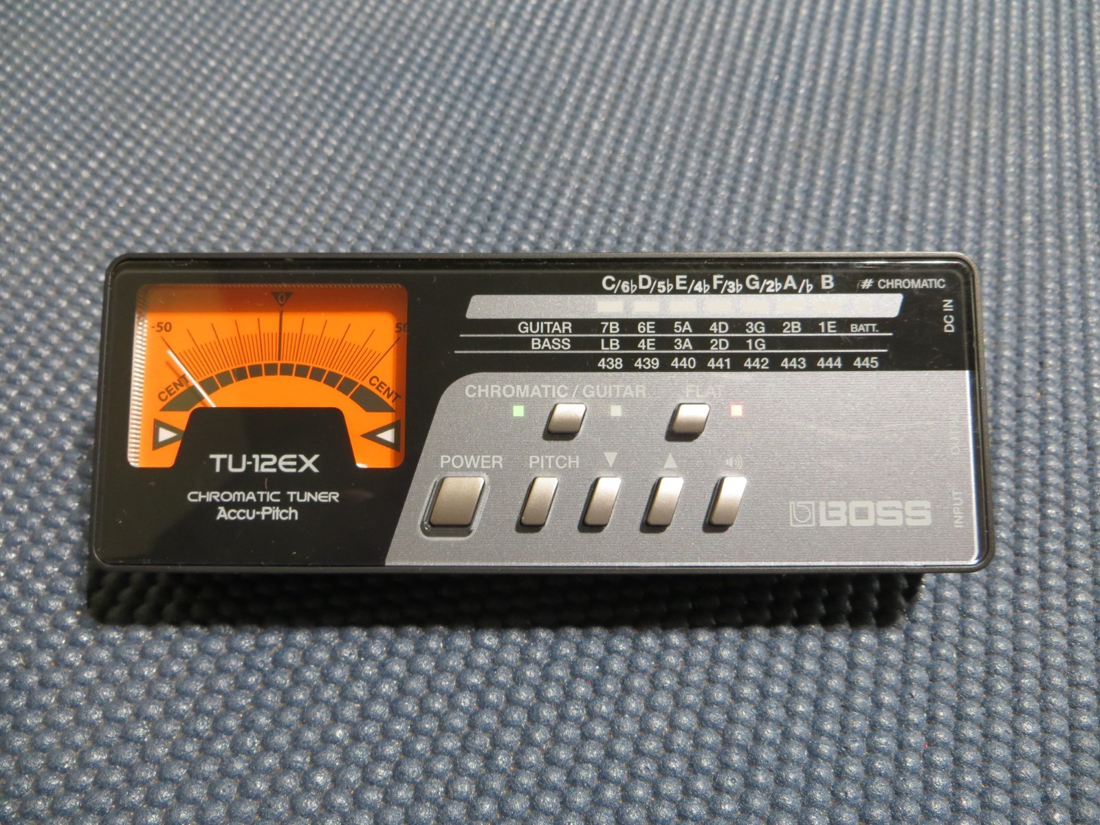 BOSS TU-12EX Chromatic Tuner LED Tuning Guide Analog Meter For Guitar And Bass