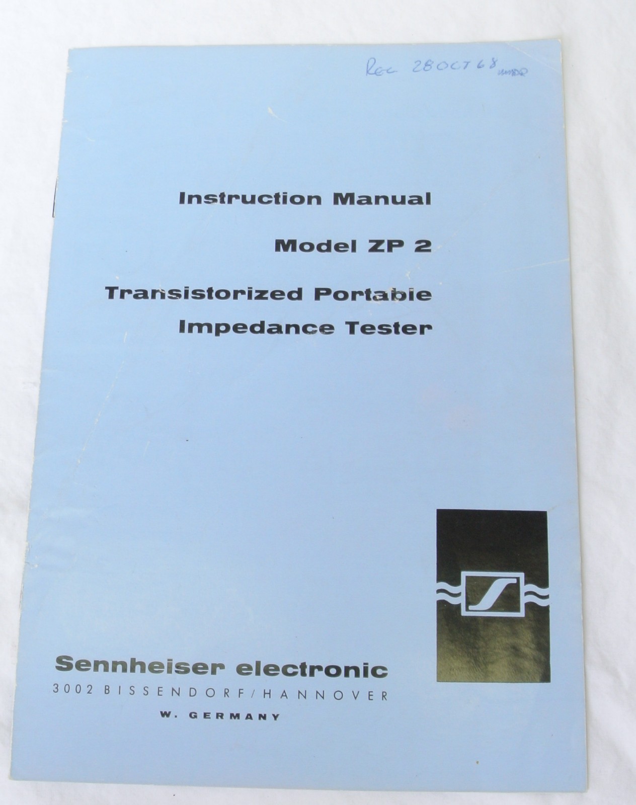 Sennheiser ZP 2 Impedance Tester Manual Vintage