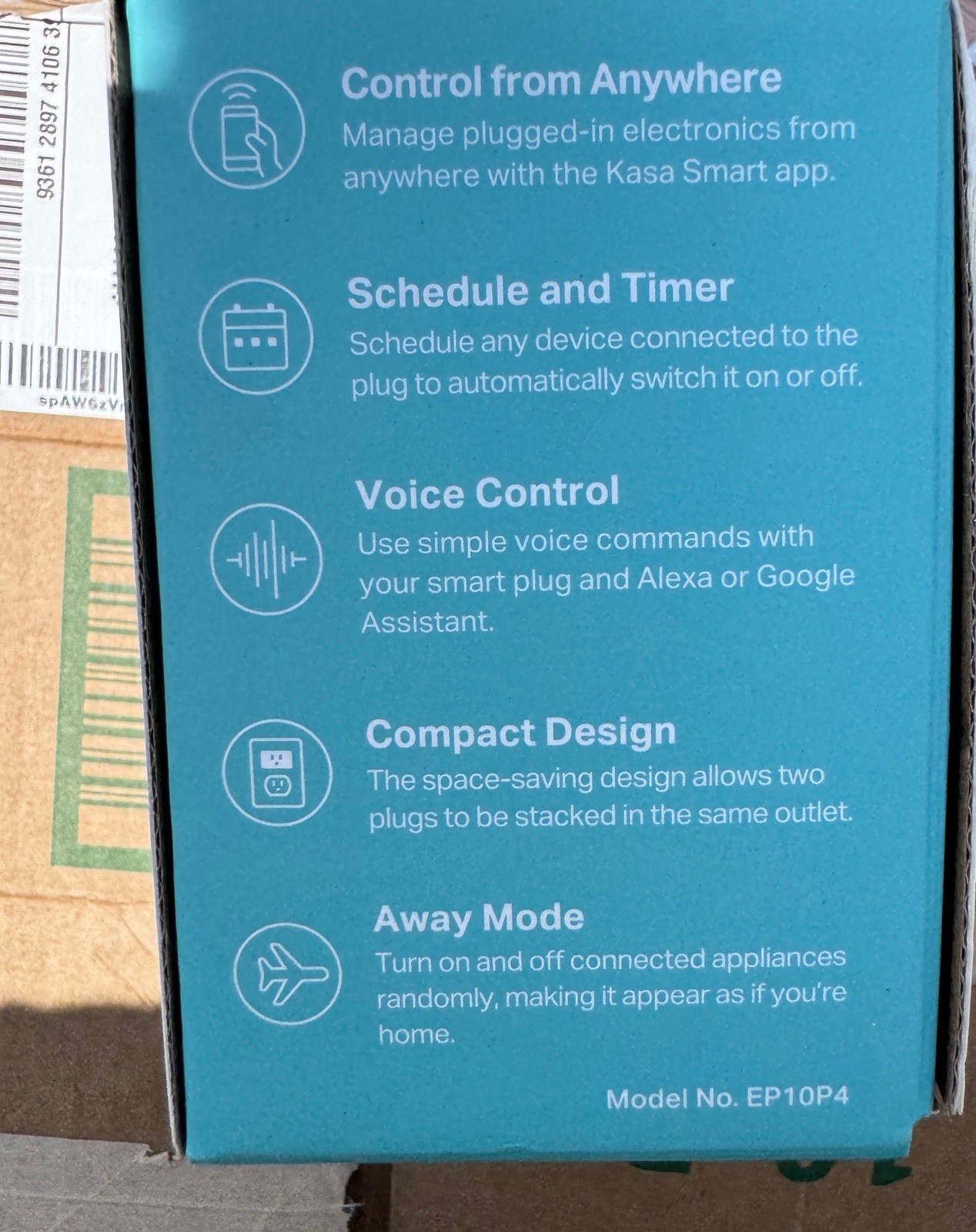 TP-LINK Kasa Wi-Fi Smart Plug Mini EP10P4 4-Pack, Alexa/Google, Timer