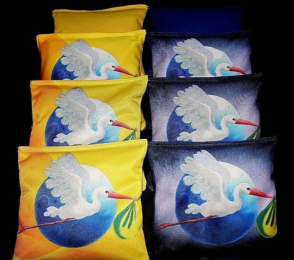 Custom Welcome Baby stork 8 ACA regulation Cornhole bags Party  shower game B108