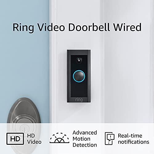 Ring Video Doorbell Wired – Convenient, essential features in a compact design,