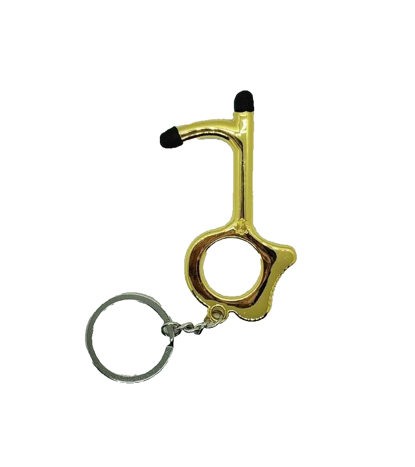 Touchless Tool Elevator Button Key AntimicrobialAlloy Hand Door Opener- Gold