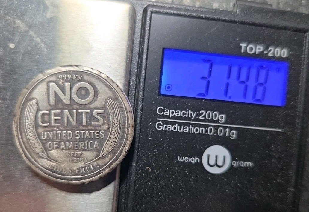 1oz Silver Biden 2020. "No Cents" #646