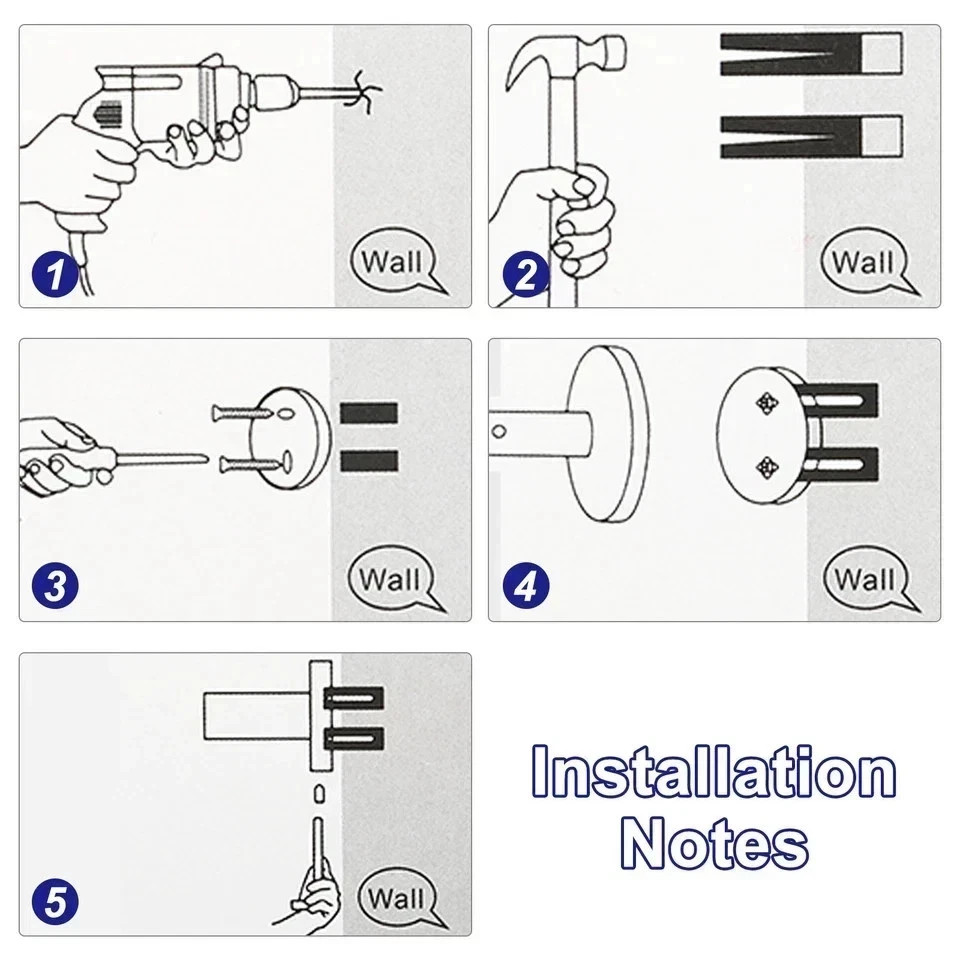 Matte Black 4-Piece Complete Bathroom Accessory Set Towel Bar & Hardware Kit