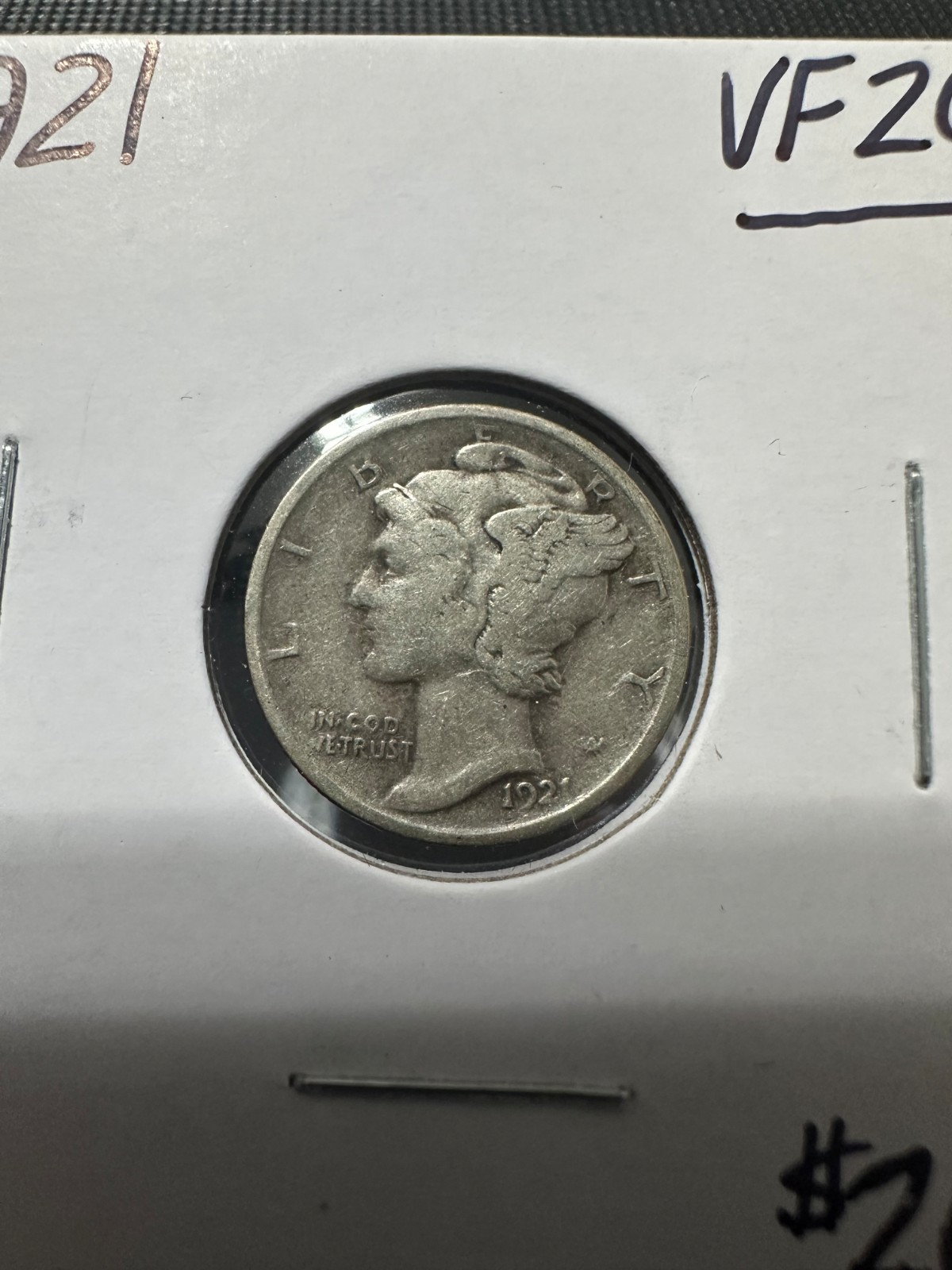 1921 mercury dime VF
