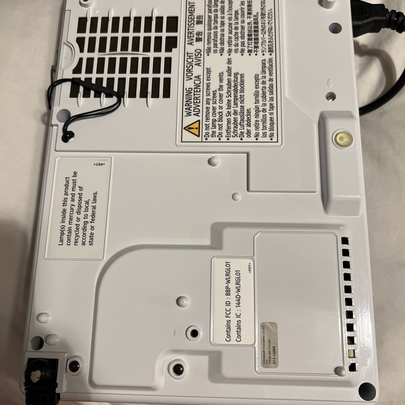 Ricoh PJ WX3231N Projector With Remote (lamp Error Message)