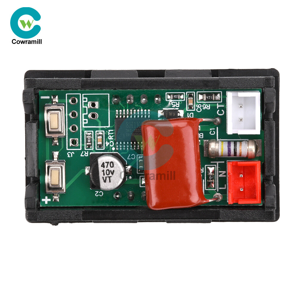 Dual Digital AC Voltage Current Power Meter Voltmeter Ammeter Red Blue 10A/30A