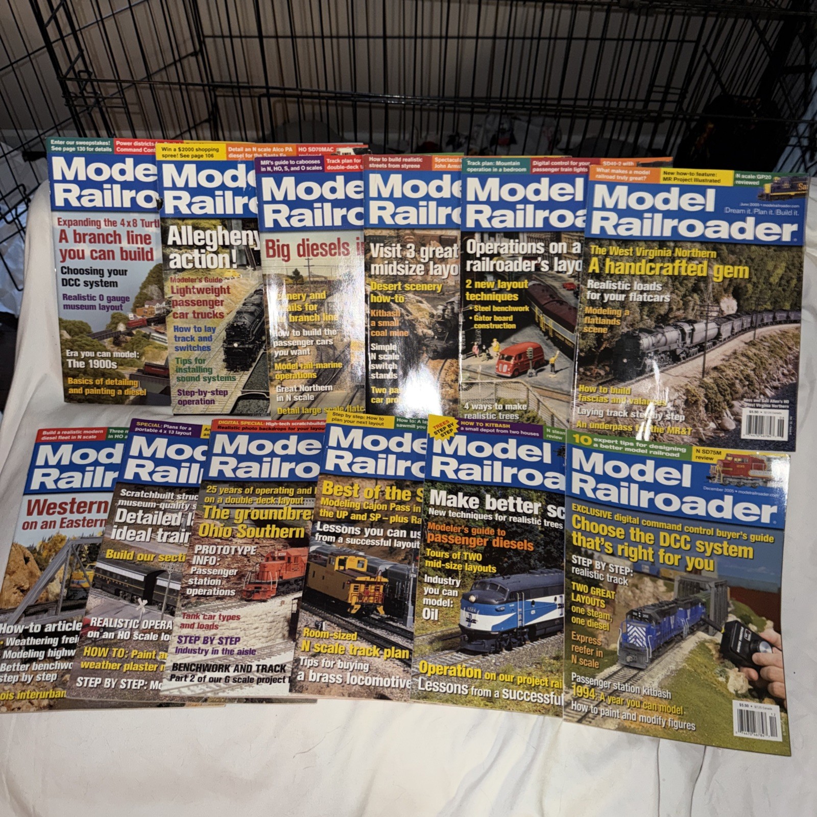 Model Railroader Magazine 2005 Complete Set Of 12 Jan - Dec COMBINE SHIPPING