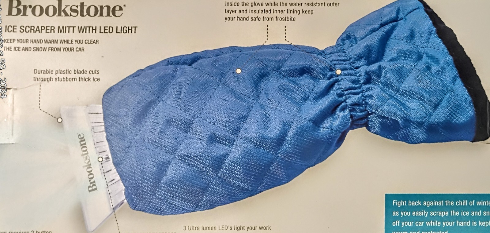 NEW- Brookstone ice Scraper With led Light