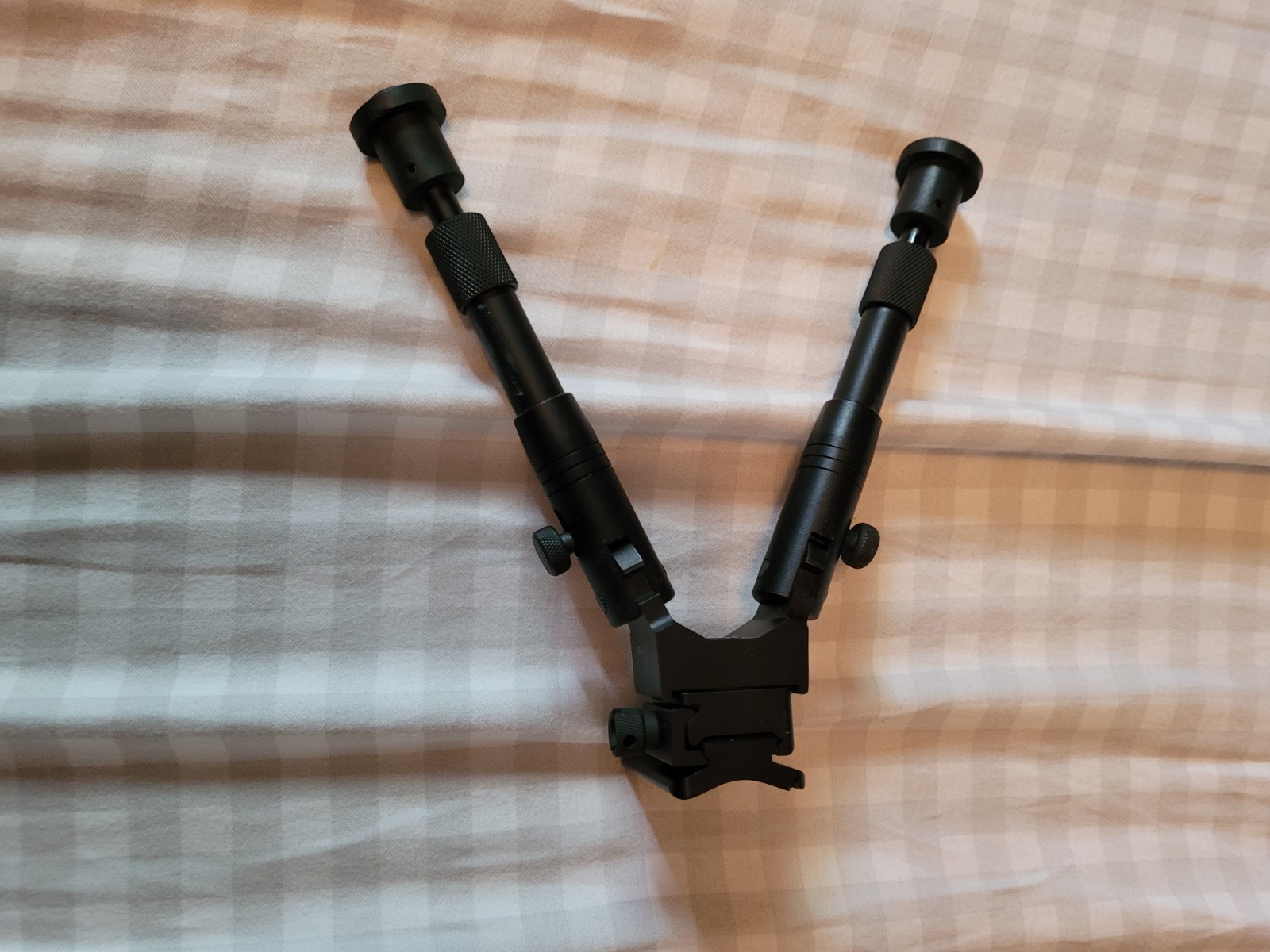 UTG 28S Rifle bipod, compact with folding legs.