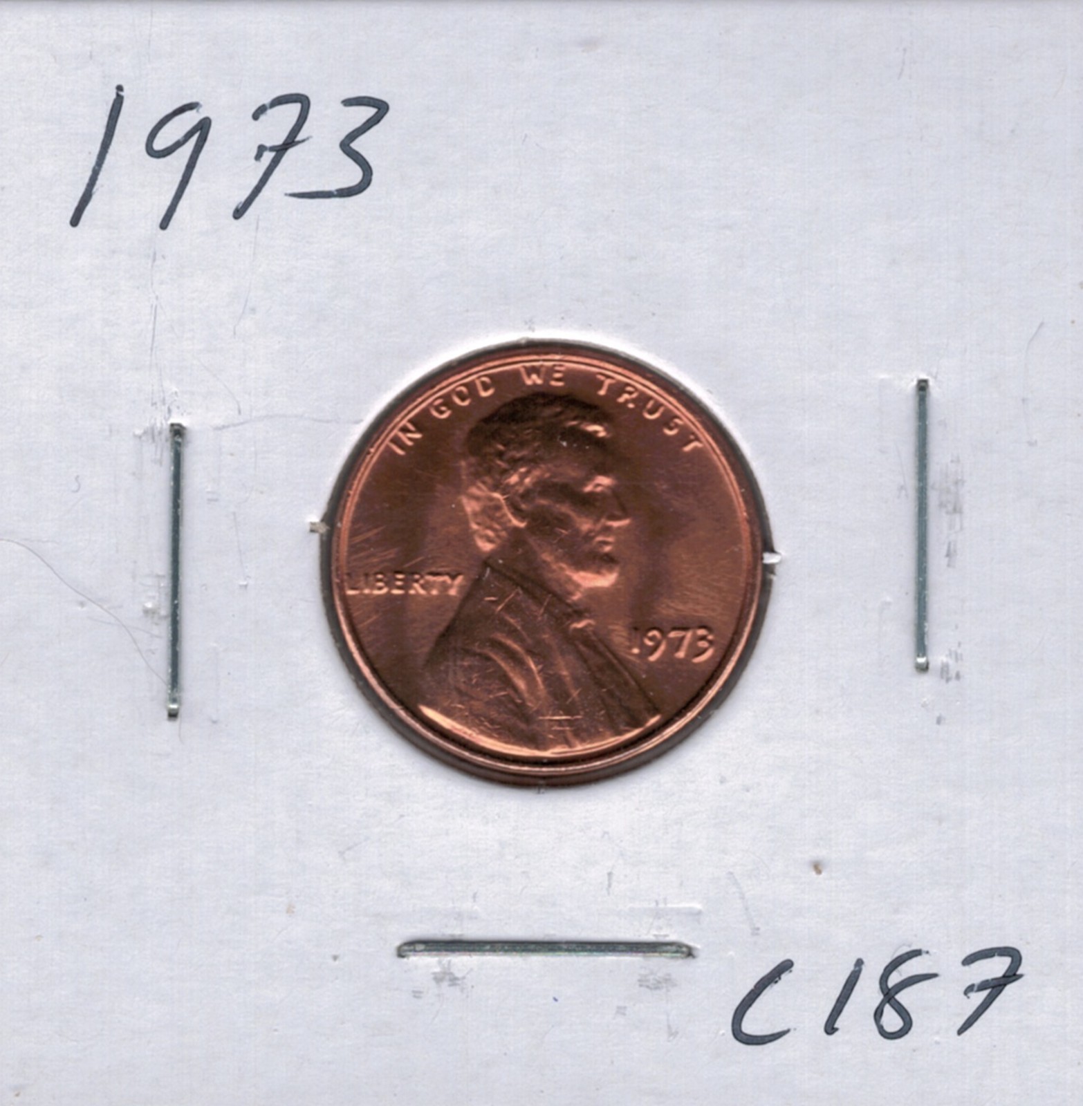 1973 Lincoln Memorial Penny C187 !!!Free Shipping!!!