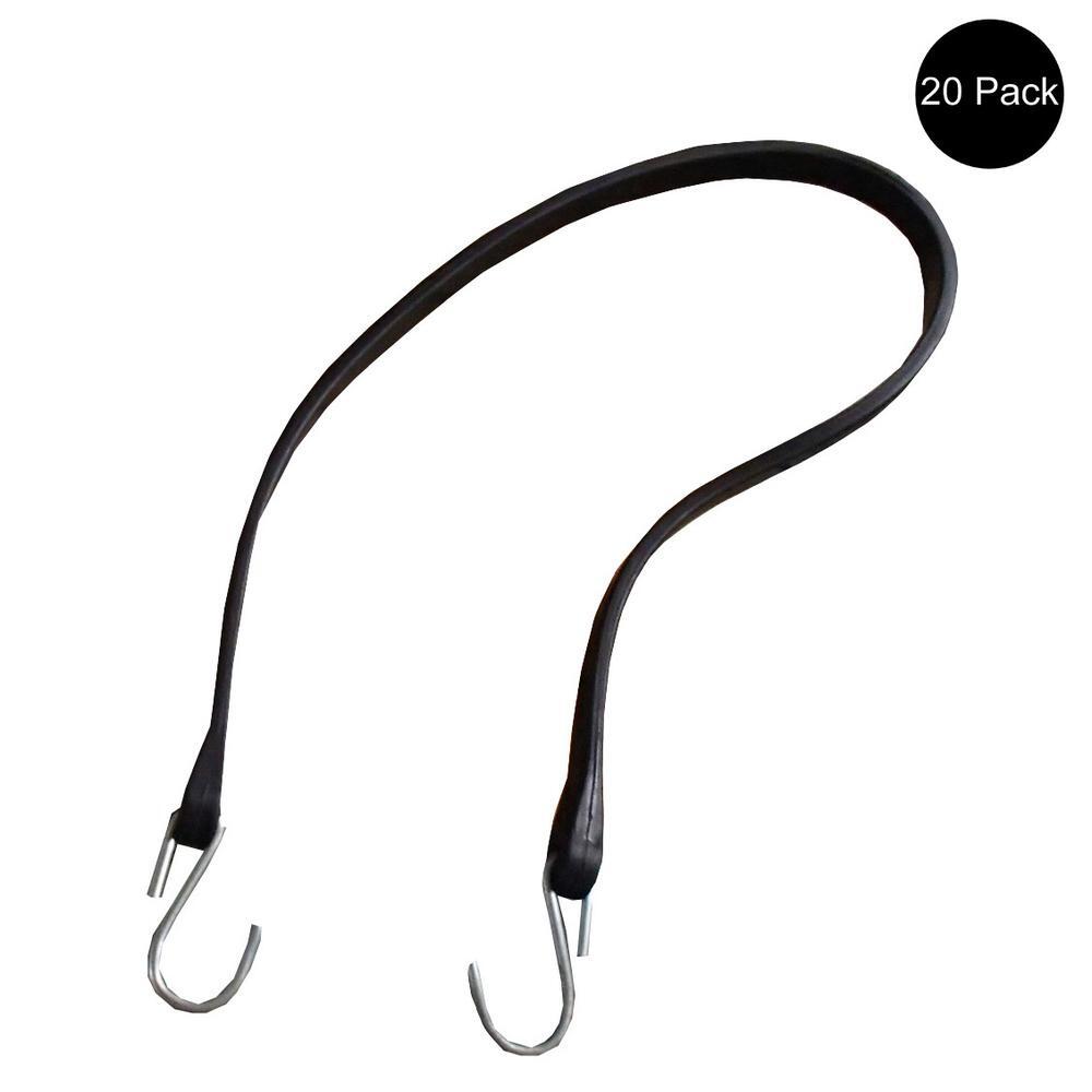 20 41" Heavy Duty Natural Rubber Tarp Strap Tarp Tie Downs Straps & Bungees